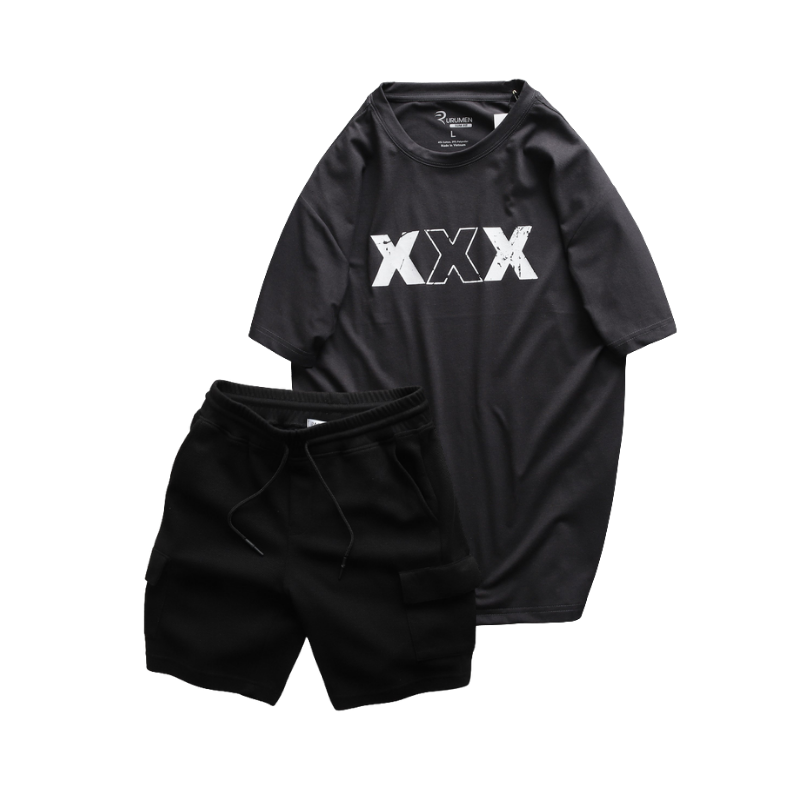 Set Bộ Nam Áo Thun Cổ Tròn Và Quần Short Thun Nam Cao Cấp