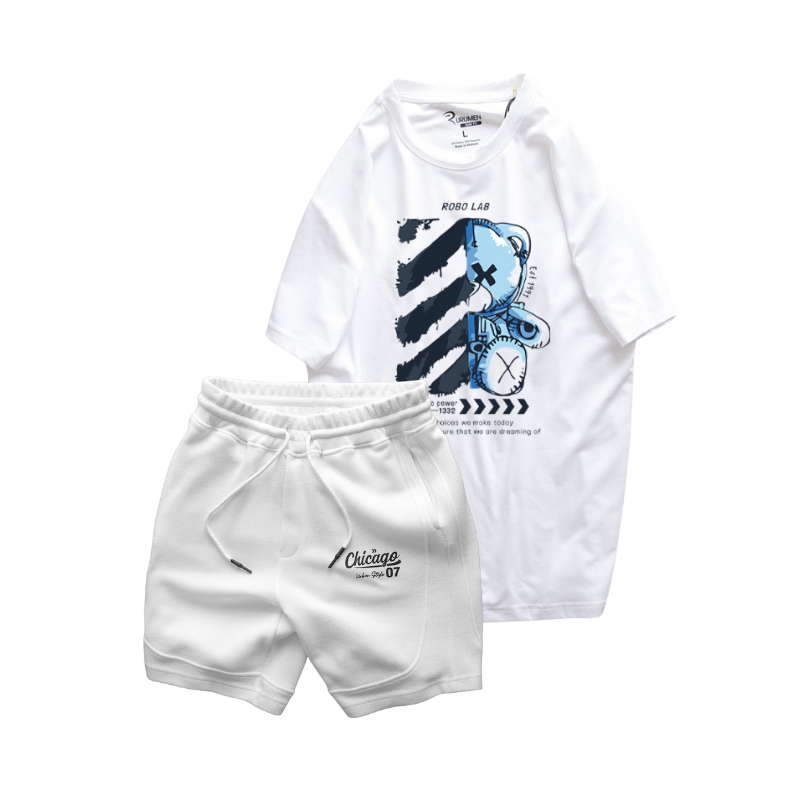 Set Bộ Nam Áo Thun Cổ Tròn Và Quần Short Thun Nam Cao Cấp