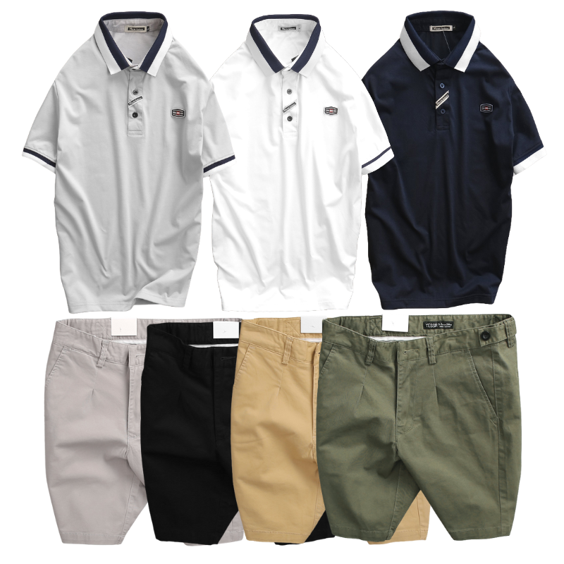 Gợi ý các lựa chọn màu áo polo và quần short kaki