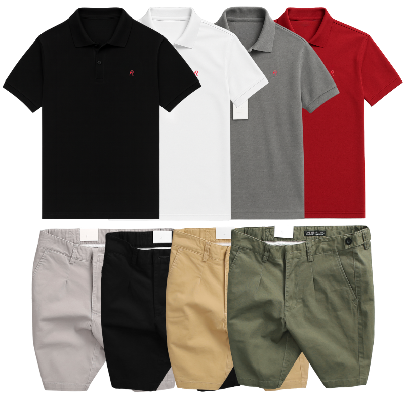 Một số màu áo polo và quần short trong cùng dòng set bộ