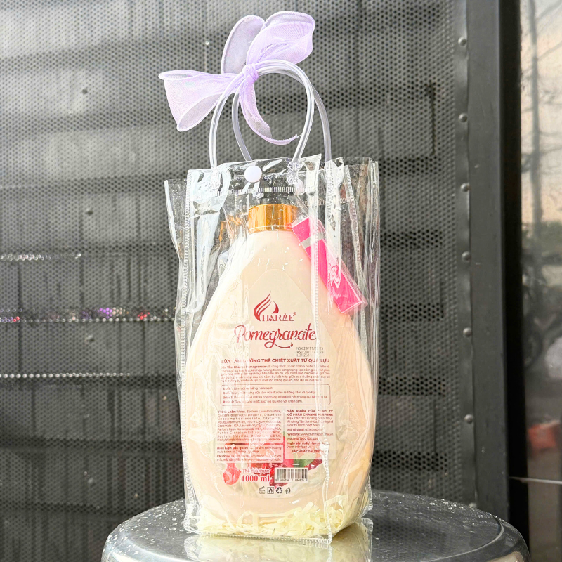 Mặt sau sản phẩm với thông tin nhãn chai 1000 ml