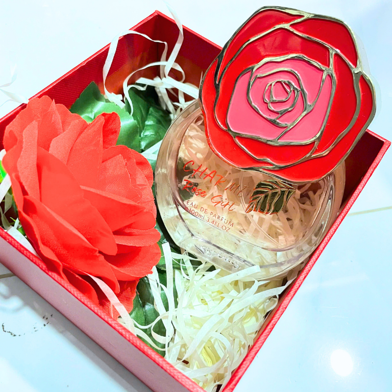 Hình ảnh Set Hộp Quà Tặng Nước Hoa Nữ Charme Rose Girl 100ml - Hộp Hoa Rơm Nhiều Màu trong bộ sưu tập Quà tặng sinh nhật