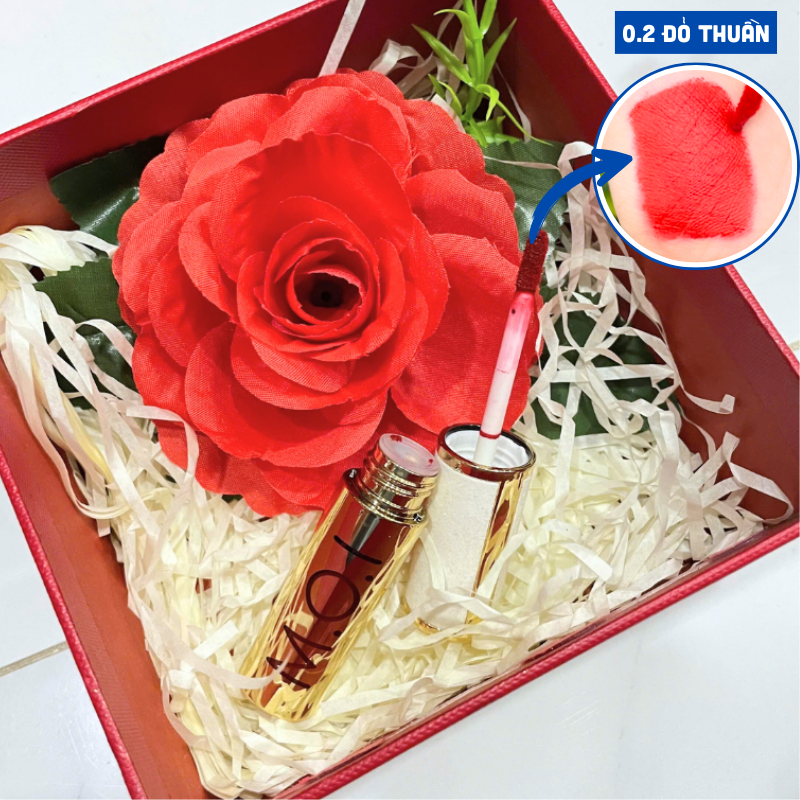 Minh họa sắc son 0.2 đỏ thuần