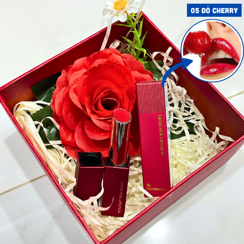 Hình minh họa màu 05 Đỏ Cherry trong set quà