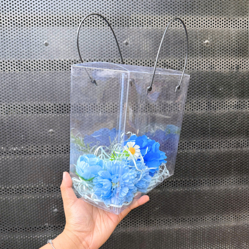 Set phụ kiện giỏ quà tặng túi hoa đom đóm 4 hoa xinh xắn nhiều màu