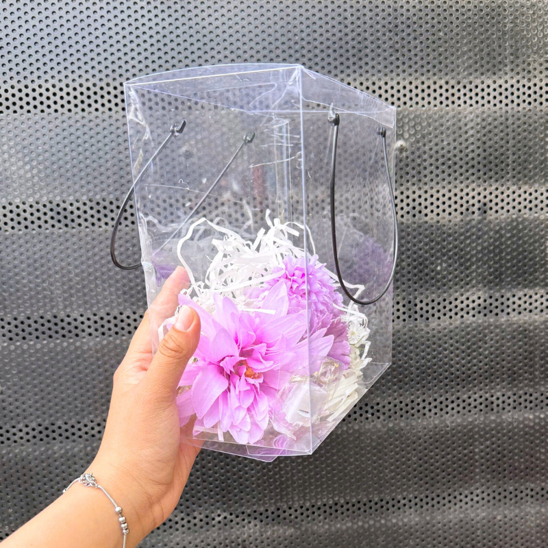 Set phụ kiện giỏ quà tặng túi hoa đom đóm 4 hoa xinh xắn nhiều màu