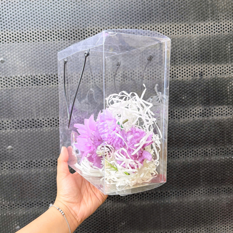 Set phụ kiện giỏ quà tặng túi hoa đom đóm 4 hoa xinh xắn nhiều màu