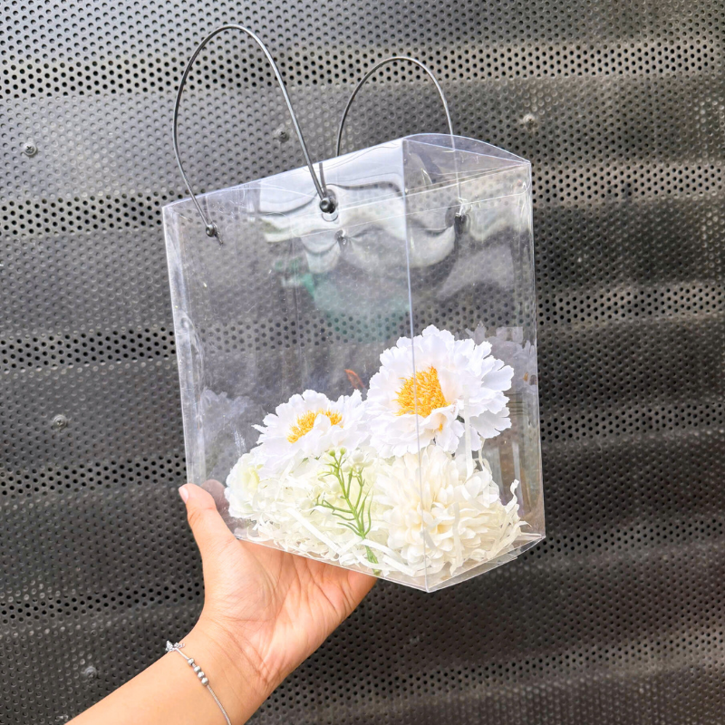 Set phụ kiện giỏ quà tặng túi hoa đom đóm 4 hoa xinh xắn nhiều màu