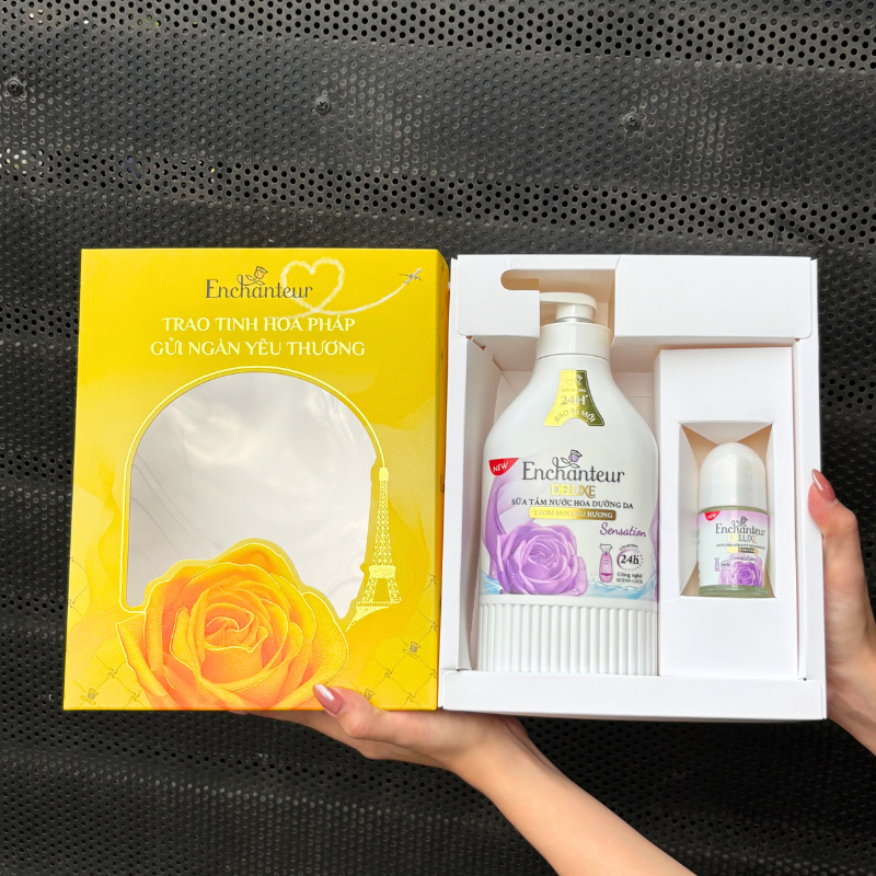 Set Quà Tặng Cao Cấp Enchanteur Deluxe Sensation Hương Nước Hoa Pháp + Lăn Khử Mùi (Set Màu Tím) – một lựa chọn đáng tham khảo trong set quà