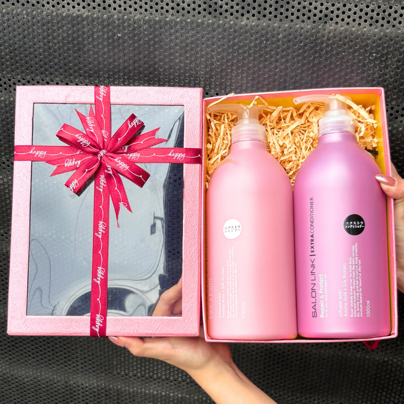 Trọn bộ dầu gội và dầu xả 1000ml đặt trong hộp quà