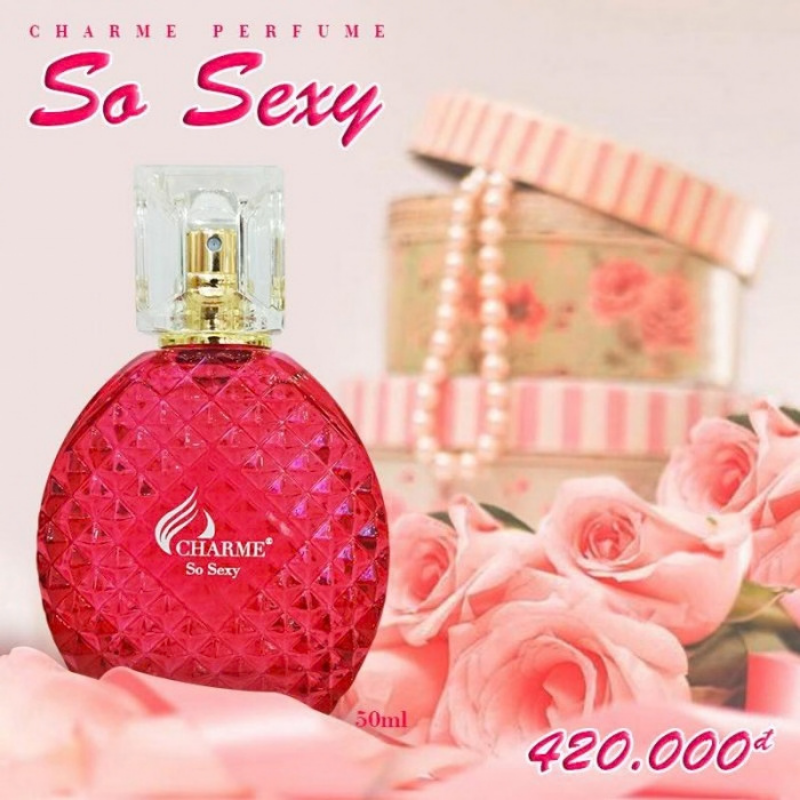 Set Quà Tặng Nước Hoa Nữ Charme So Sexy 50ml Hộp Hoa Kim Tuyến Sang Trọng