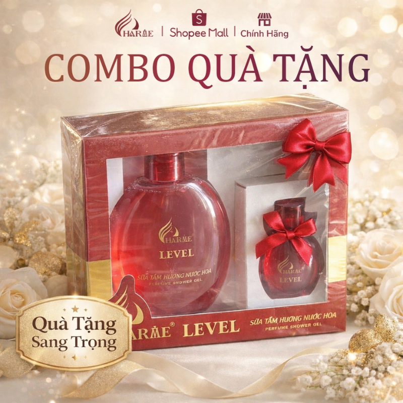 Set Quà Tặng Sữa Tắm Nước Hoa Charme Level 250ml + Nước Hoa Charme Level – một lựa chọn đáng tham khảo trong charme level nữ