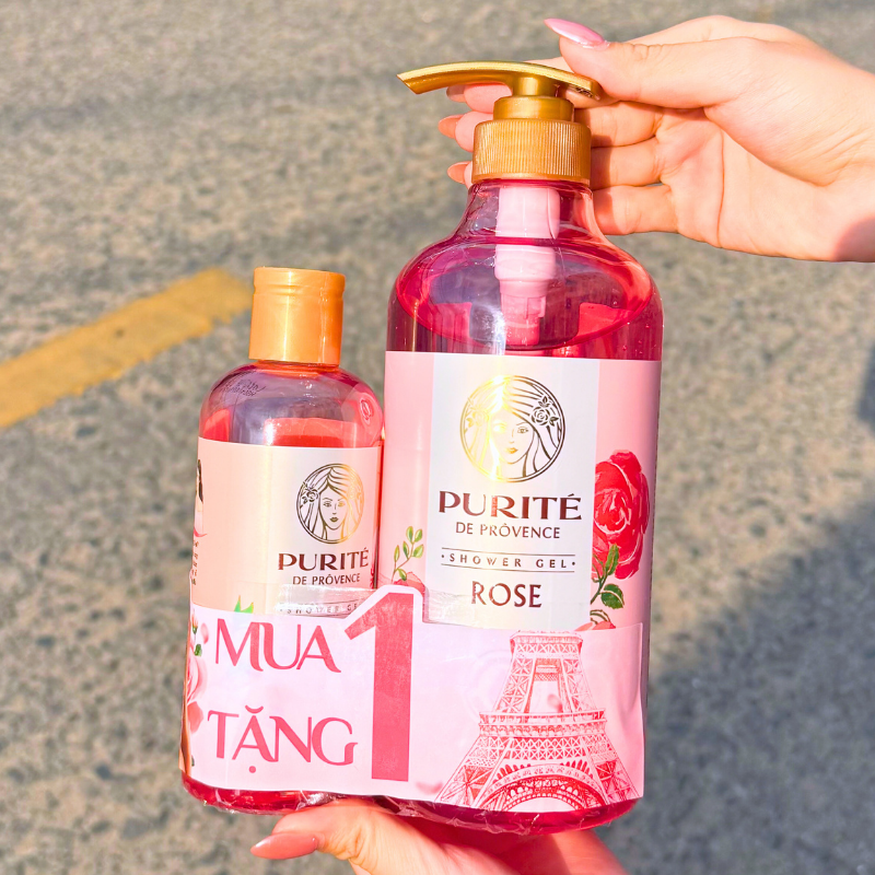 Set Quà Tặng Sữa Tắm Purité Rose 850ml + Cherry Blossoms 250ml