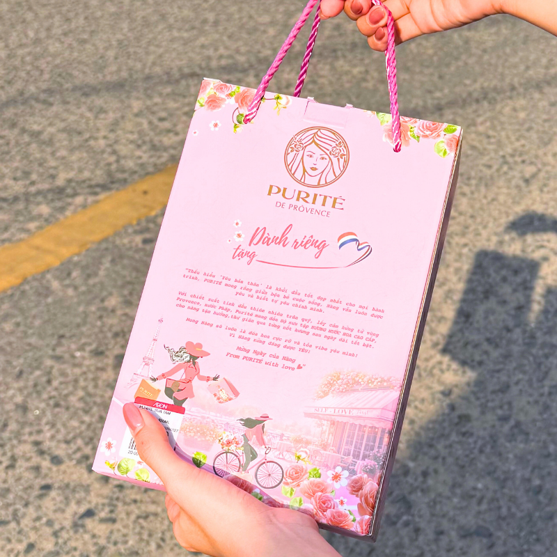 Set Quà Tặng Sữa Tắm Purité Rose 850ml + Cherry Blossoms 250ml