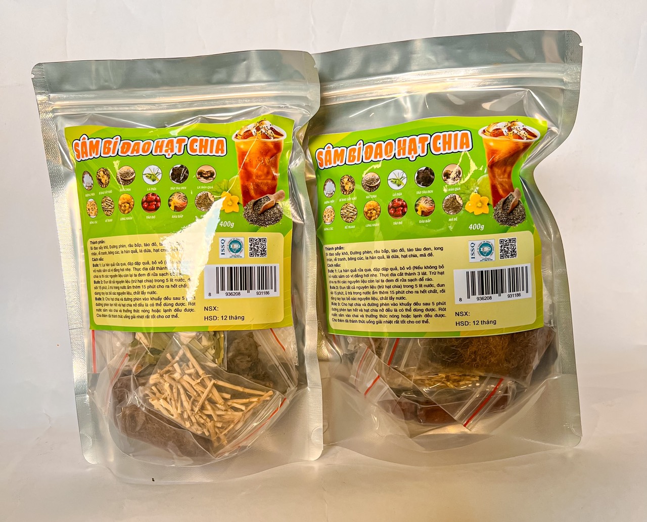 Sâm Bí Đao Hạt Chia 400g Túi Zip