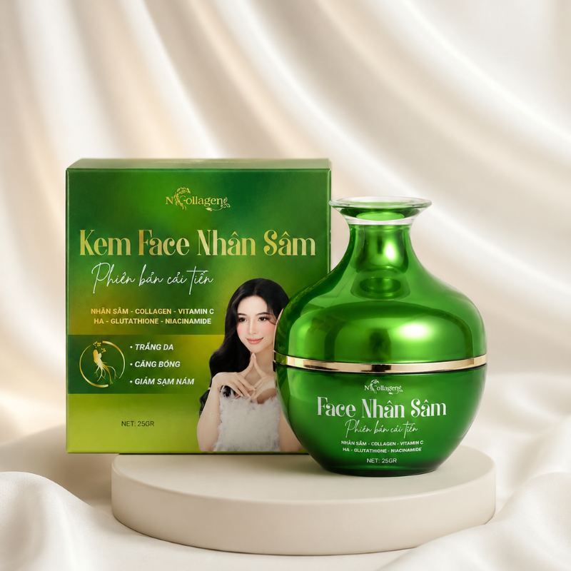 Kem Face Nhân Sâm Xanh N Collagen Phiên Bản Cải Tiến 25g