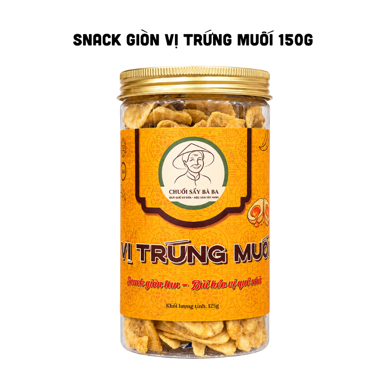 Snack Chuối Sấy Giòn Vị Muối Tôm Tây Ninh 150g