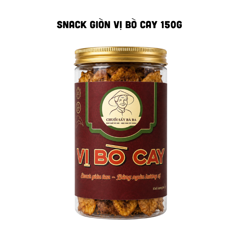 Snack Chuối Sấy Giòn Vị Muối Tôm Tây Ninh 150g
