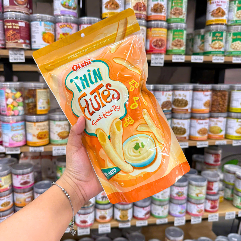 Snack Khoai Tây Oishi Thin Flutes Vị Mayo 50g