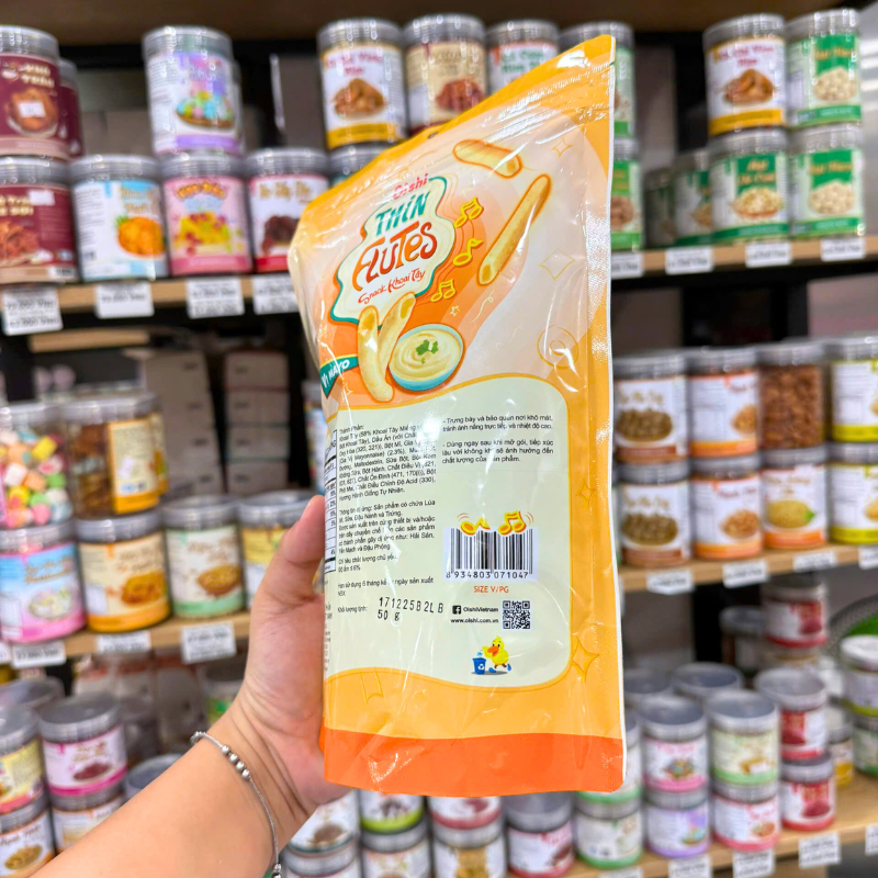 Snack Khoai Tây Oishi Thin Flutes Vị Mayo 50g