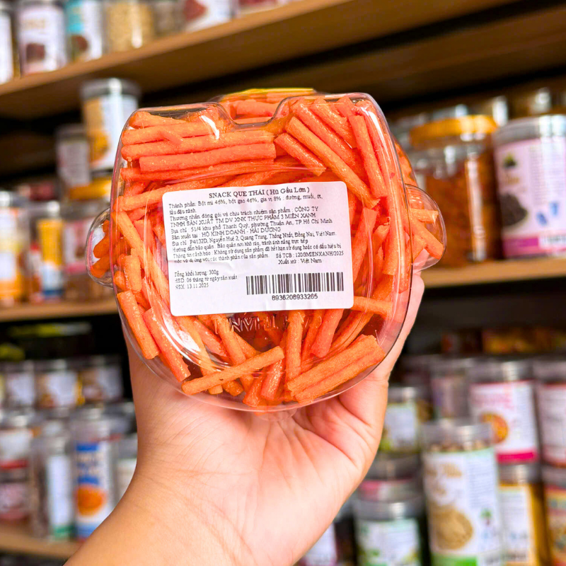 Snack Que Thái 300g Hộp Gấu Lớn
