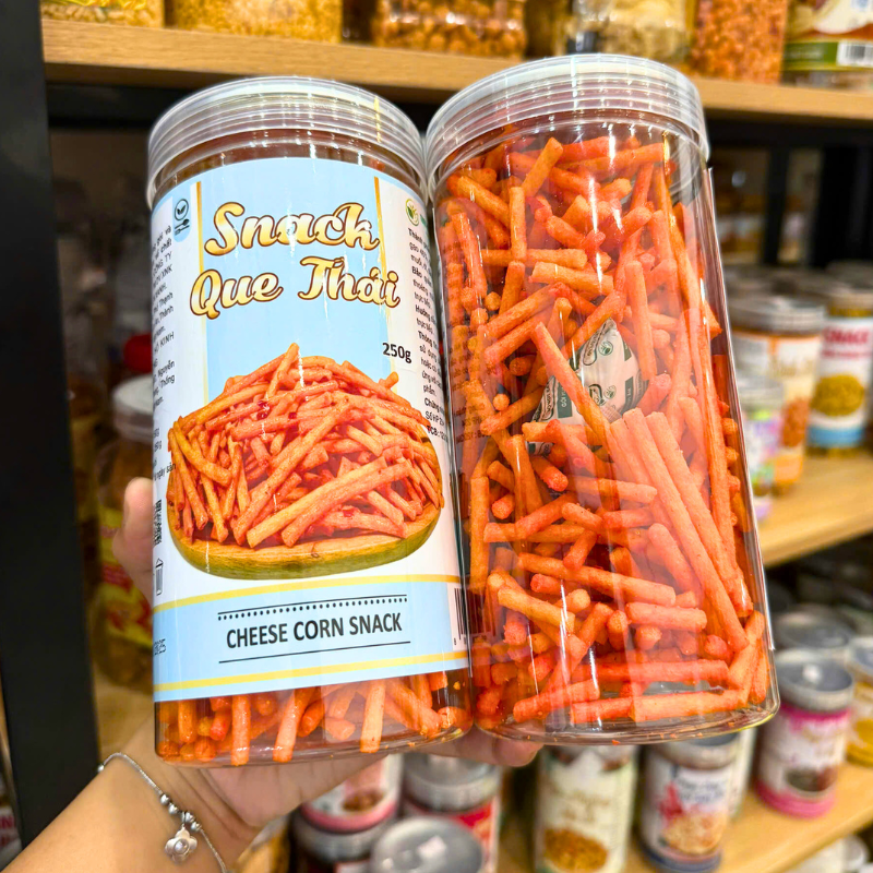 Snack Que Thái Vị Phô Mai Bắp 250g Hộp Pet