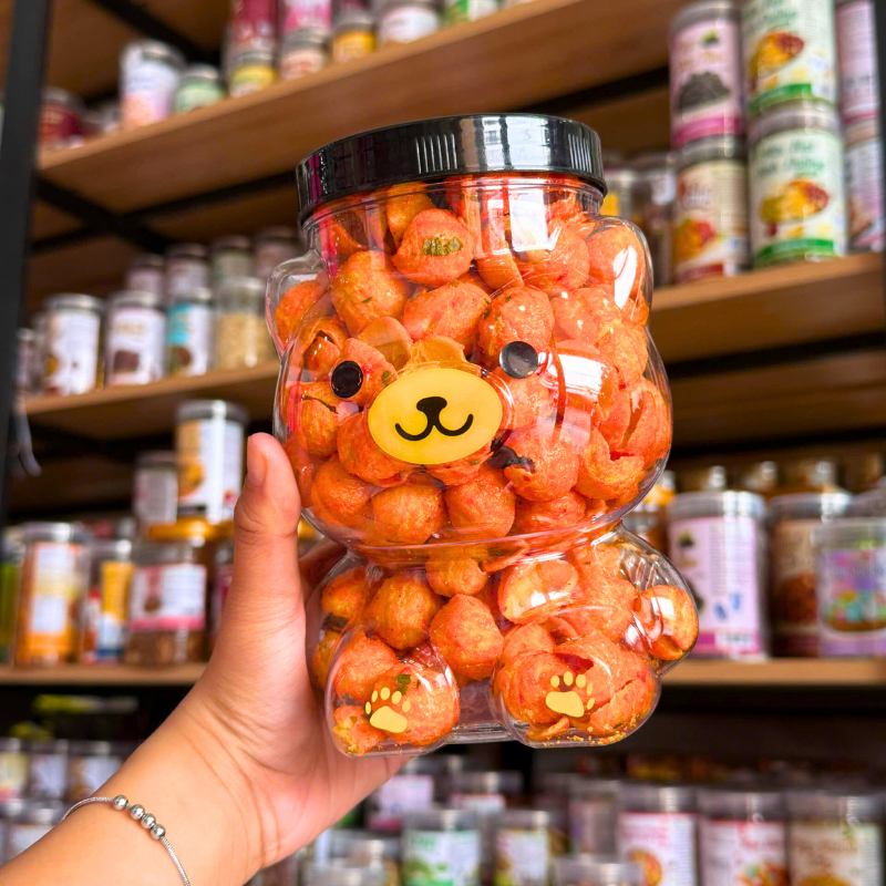 Hình ảnh Snack Sò Hành Lá 300g - Hộp Gấu Lớn trong bộ sưu tập Đồ ăn vặt tổng hợp