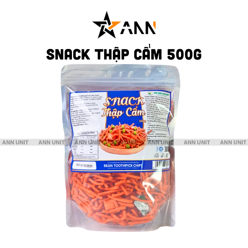 Snack thập cẩm que đậu 500g túi zip
