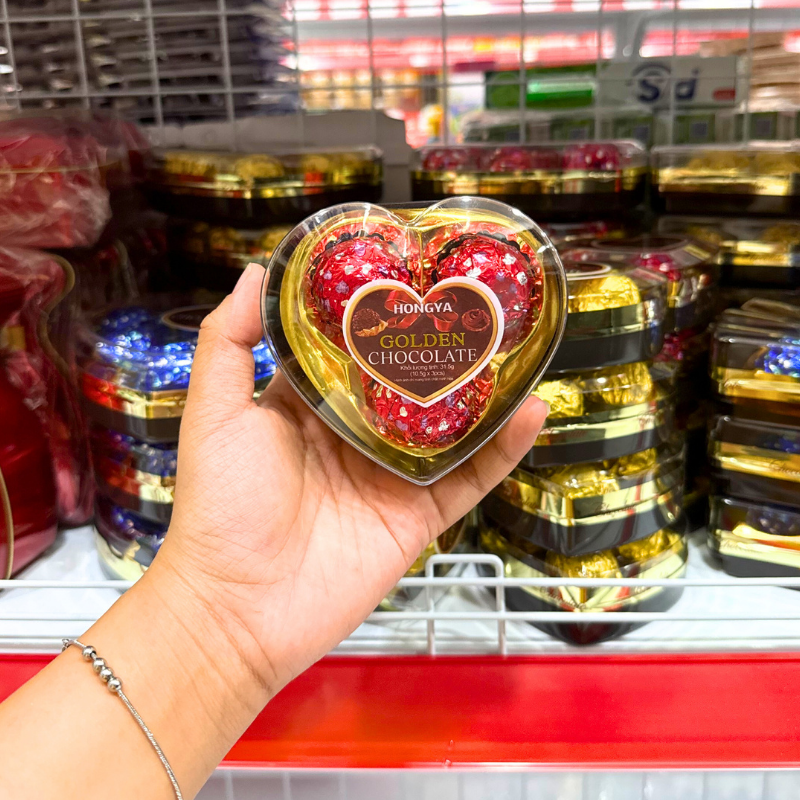 Socola Tim HONGYA Golden Chocolate 3 Viên 31.5g