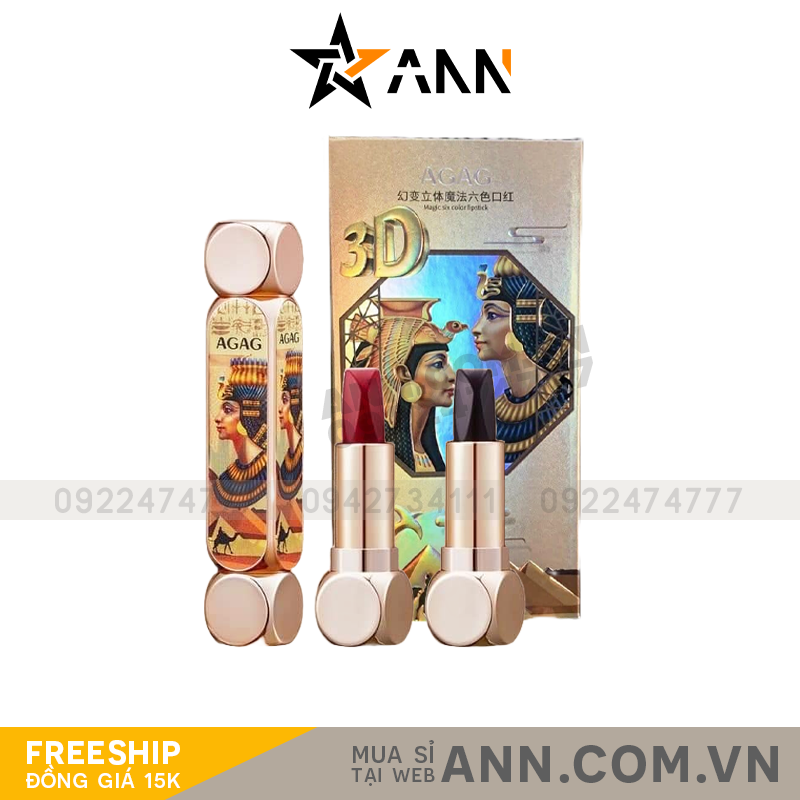 Son AGAG 6 màu trong 1 thỏi