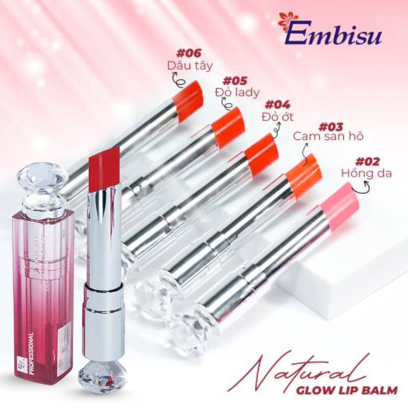 Son Dưỡng Ẩm Môi Hàn Quốc Embisu Natural Glow Lip Balm