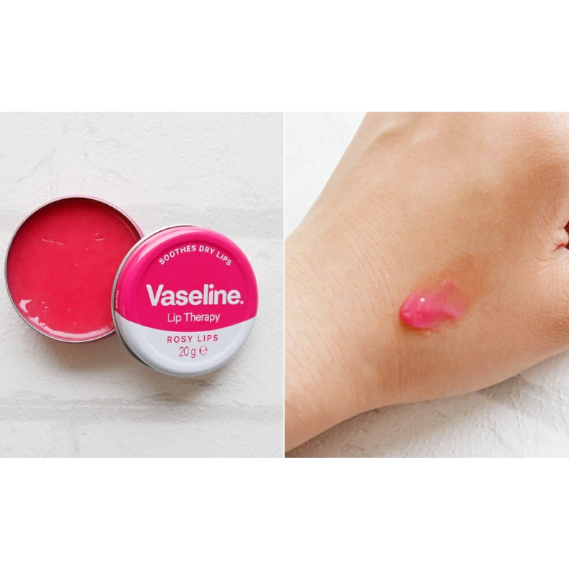 Son Dưỡng Môi Vaseline Lip Therapy Rosy Lips Hộp Thiếc Màu Hồng 20g