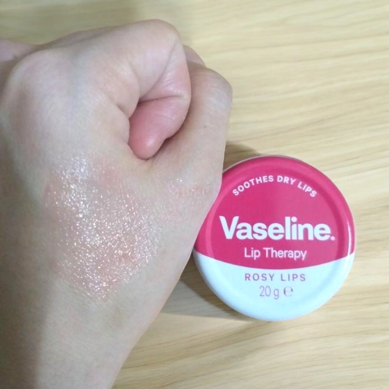 Son Dưỡng Môi Vaseline Lip Therapy Rosy Lips Hộp Thiếc Màu Hồng 20g