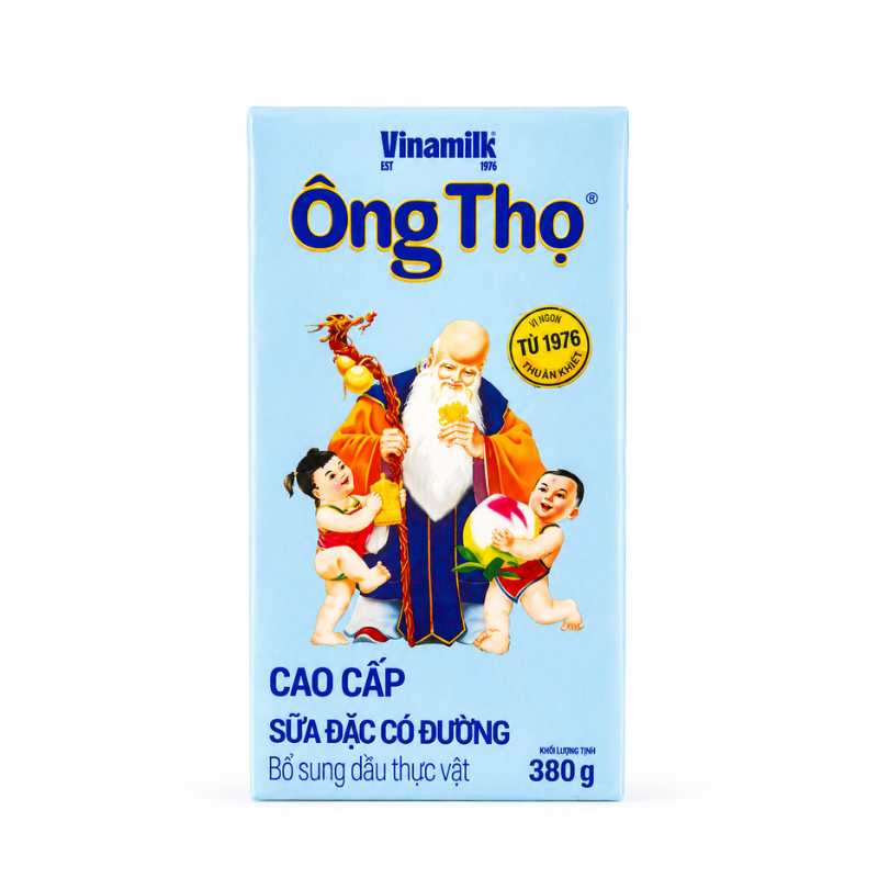 Khám phá Sữa Đặc Có Đường Ông Thọ Vinamilk Hộp Giấy Xanh Dương 380g thuộc nhóm Vinamilk
