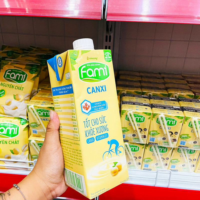 Sữa Đậu Nành FAMI Canxi Hộp Lớn 1 Lít