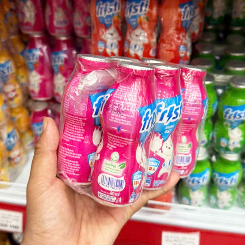 Mặt trước sản phẩm với chai 80ml và màu hồng nổi bật