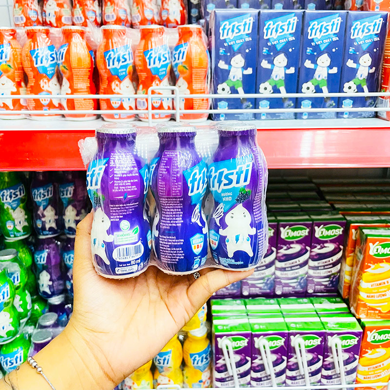 Mặt trước sản phẩm với nhận diện hương nho rõ ràng