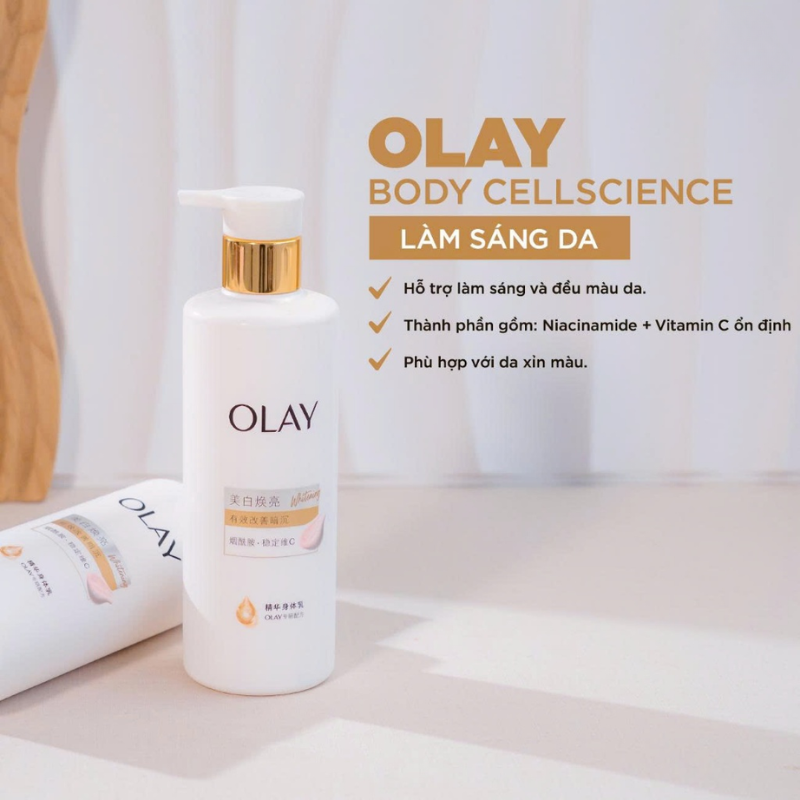 Sữa Dưỡng Thể Olay Whitening Dưỡng Sáng Da 260g - Màu Vàng