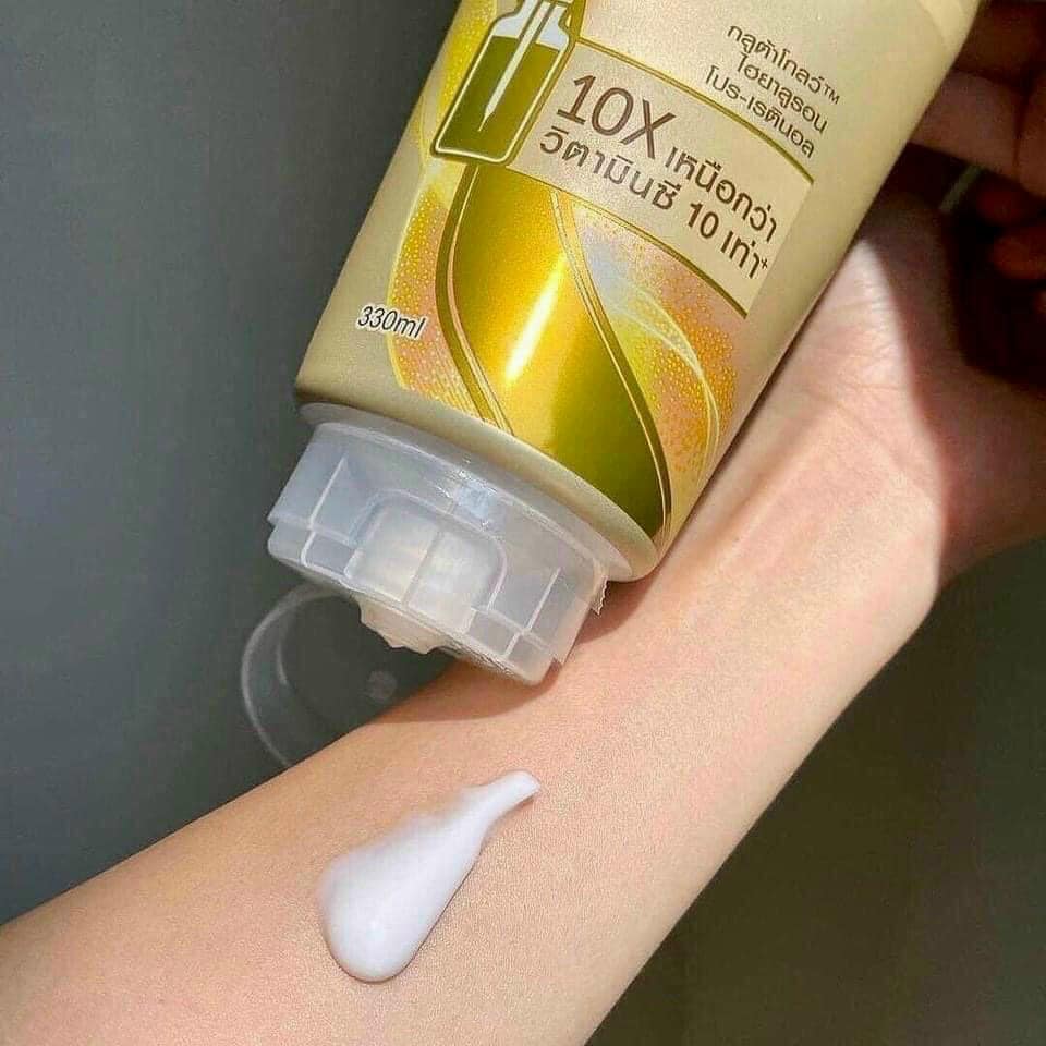 Sữa dưỡng thể Vaseline Healthy Bright Gluta-Hya Serum Burst UV Lotion Flawless Glow 330ml