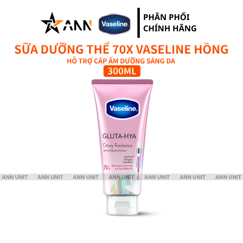 Thiết kế tuýp màu hồng, dung tích 300ml.