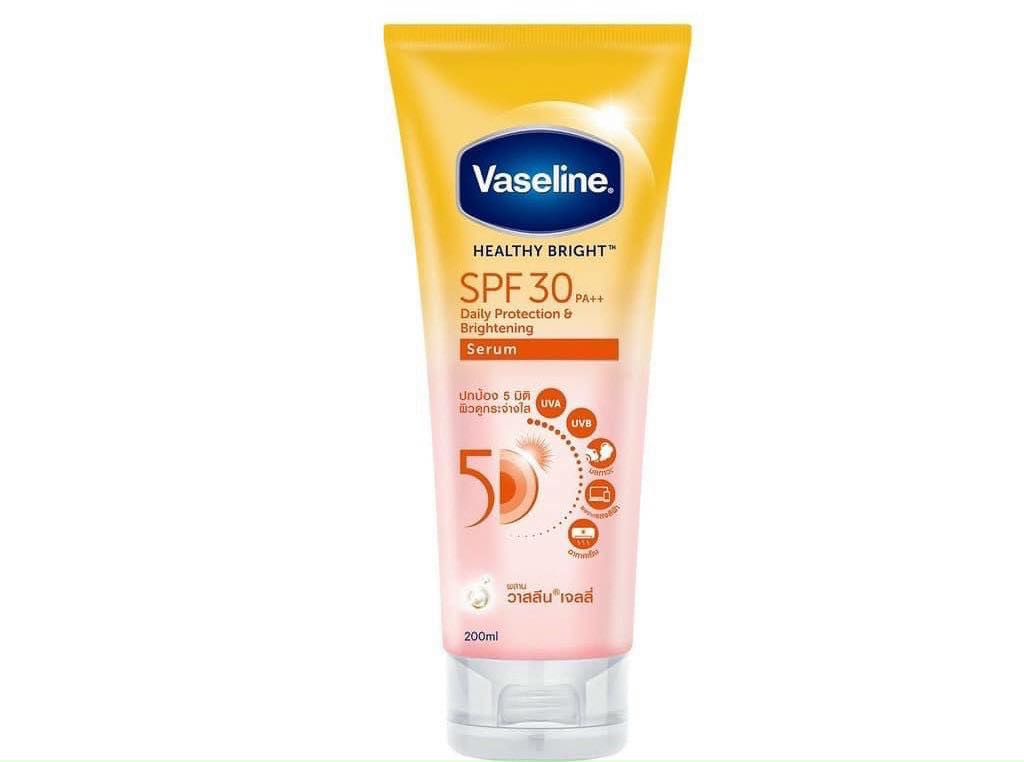Sữa dưỡng thể chống nắng Vaseline Healthy Bright SPF50+ Daily Protection & Brightening Serum 300ml