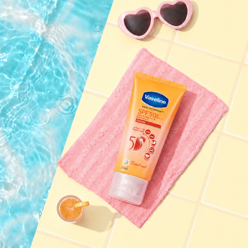 Sữa Dưỡng Thể Vaseline Healthy Bright SPF 50+ Daily Protection Brightening Serum 70ml
