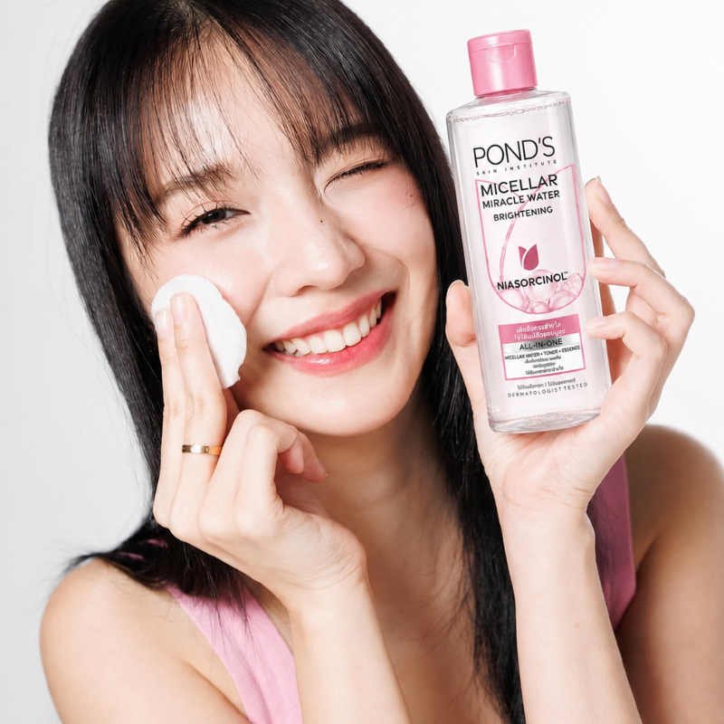 Nước Tẩy Trang Pond's Micellar Miracle Water Brightening Niasorcinol 235ml