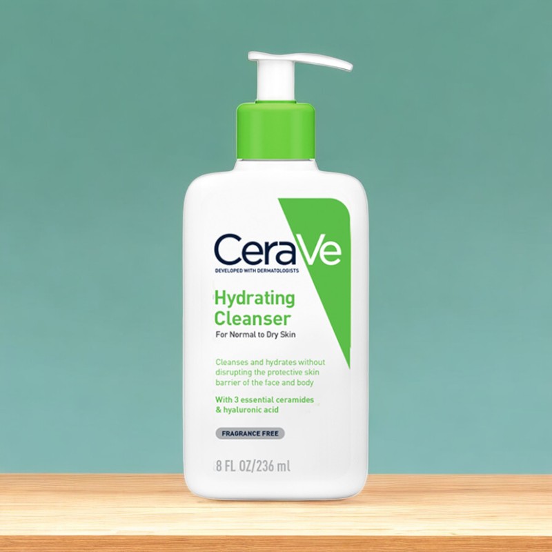 Sữa Rửa Mặt CeraVe Hydrating Cleanser Xanh Lá 236ml - Da Thường Đến Da Khô