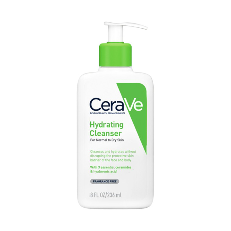 Khám phá Sữa Rửa Mặt Cerave Hydrating Cleanser Xanh Lá Nhỏ 236ml - Dành Cho Da Thường Đến Da Khô thuộc nhóm Cerave