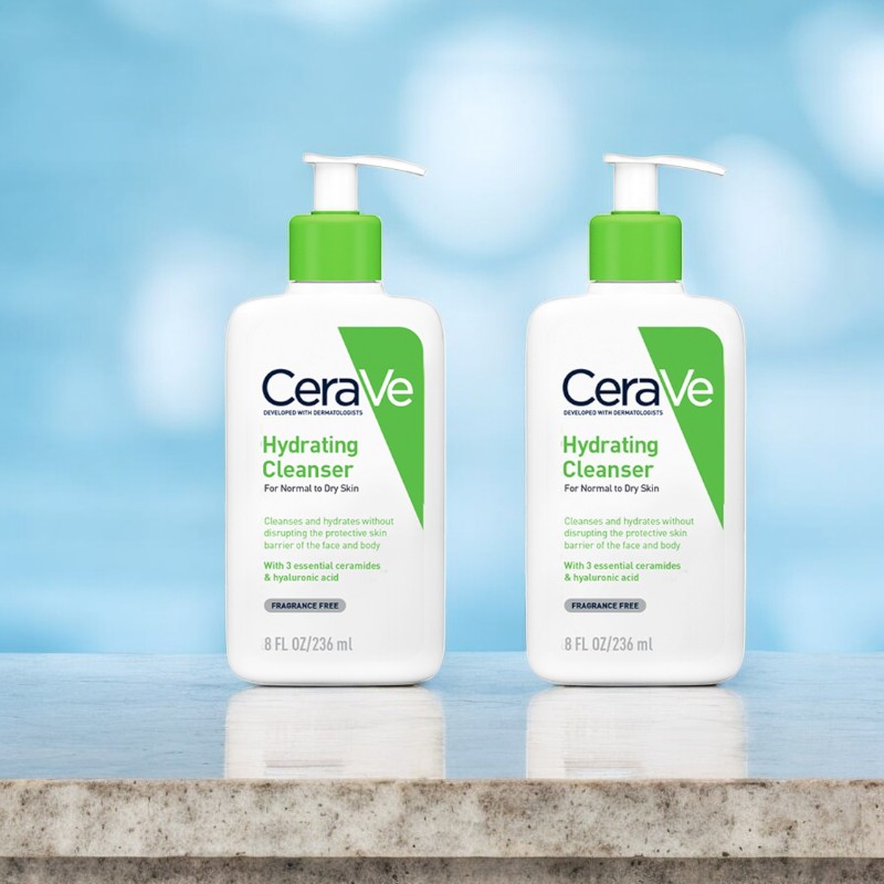 Sữa Rửa Mặt CeraVe Hydrating Cleanser Xanh Lá 236ml - Da Thường Đến Da Khô