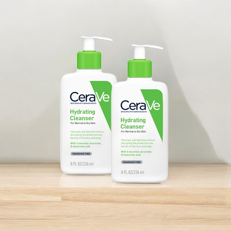 Sữa Rửa Mặt CeraVe Hydrating Cleanser Xanh Lá 236ml - Da Thường Đến Da Khô