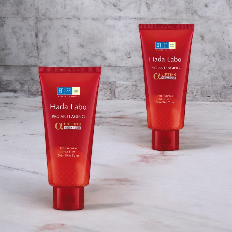 Sữa Rửa Mặt Hada Labo Pro Anti Aging Màu Đỏ 80g
