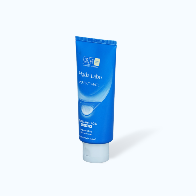 Thiết kế tuýp đứng đơn giản của sữa rửa mặt Hada Labo xanh dương
