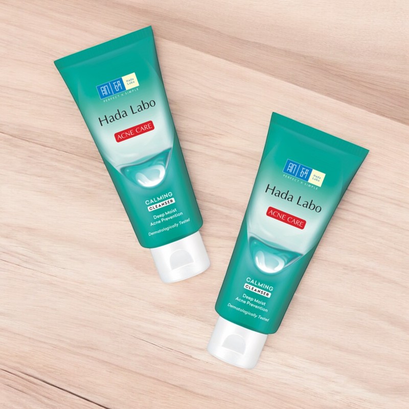 Sữa Rửa Mặt Hada Labo Acne Care Calming Cleanser Màu Xanh Lá 80g